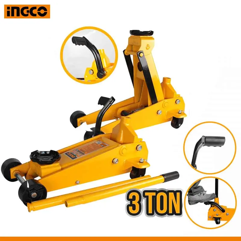 Ingco 3-Ton Heavy-Duty Workshop Floor Jack – Ideal For Suvs & Light Trucks 1